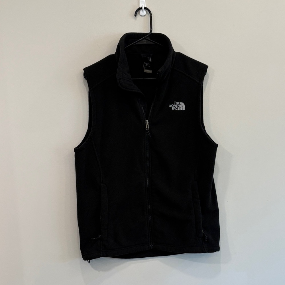 The North Face Black Sleeveless Fleece Zip Vest